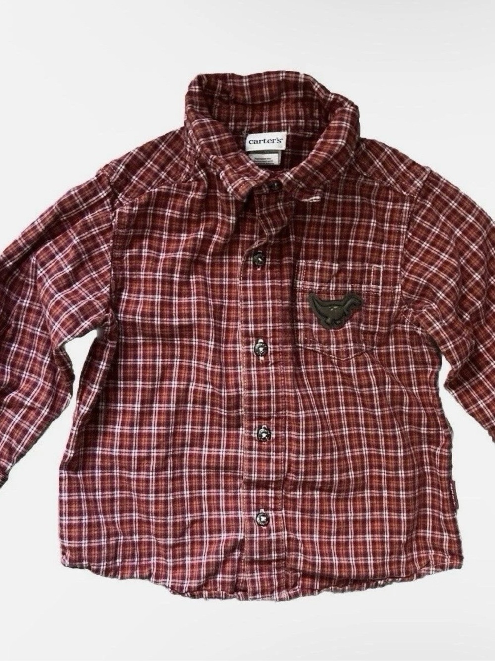 Boys Carter’s Vintage Plaid Button Down Shirt Size 3T